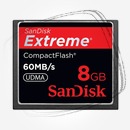 Цена: $ 62. SanDisk CF card 8 Gb Extreme (60Mb/s) Карта памяти