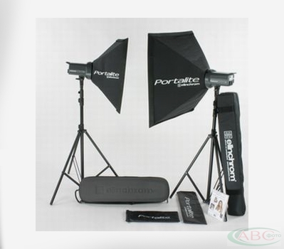 Цена: $ 1007. Elinchrom D-Lite 4 (вспышка-2,софтбокс-2,стойки-2,кофр-2,синхрошнур-2) Осветитель