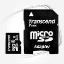 Цена: $ 12. Transcend microSDHC 4 GB Class 6 + SD adapter Карта памяти