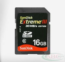 Цена: $ 108. SanDisk SDHC Extreme 16Gb (30 Mb/s) Карта памяти