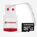 Цена: $ 18. Transcend microSDHC 8 GB card Class 6+RDP3 Cardreader Карта памяти