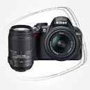 Цена: $ 949. Nikon D3100 Kit 18-55+55-300 VR Цифровой зеркальный фотоаппарат