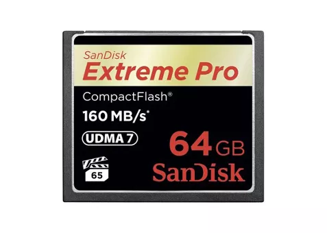 Фото: SanDisk CF 64 Gb Extreme Pro (160 Mb/s) SDCFXPS-064G-X46
