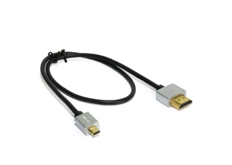 Фото: EXTRA DIGITAL Видео кабель Micro HDMI to HDMI, 0.5m, v1.4b, 36 AWG, Gold, PVC, Ultra-Slim