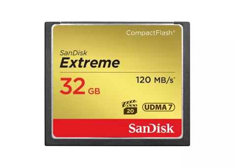 Фото: SanDisk CF card 32 Gb Extreme (120/85 Mb/s) SDCFXSB-032G-G46