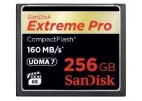 Фото: SanDisk CF 256 Gb Extreme Pro (160 Mb/s) SDCFXPS-256G-X46