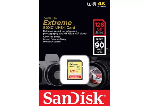 Фото: SanDisk SDXC 128Gb  Extreme Pro UHS-I U3 (90Mb/s) SDSDXNF-128G-GNCIN