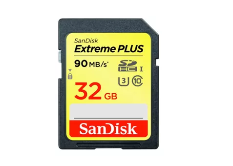 Фото: SanDisk SDHC 32 Gb Extreme 4K UHS-I U3 R90/W40MB/s (SDSDXNE-032G-GNCIN)