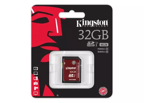 Фото: Kingston 32GB SDXC Ultimate UHS-I U3 (R90, W80MB/s)