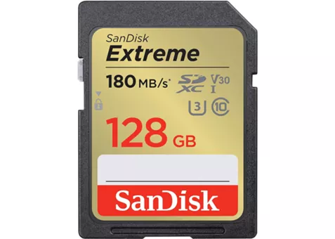 Фото: SanDisk SDXC 128Gb UHS-I U3 R180/W90MB/s Extreme V30 (SDSDXVA-128G-GNCIN)