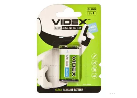 Фото: Videx Бат. 9V  (крона alkaline) блистер