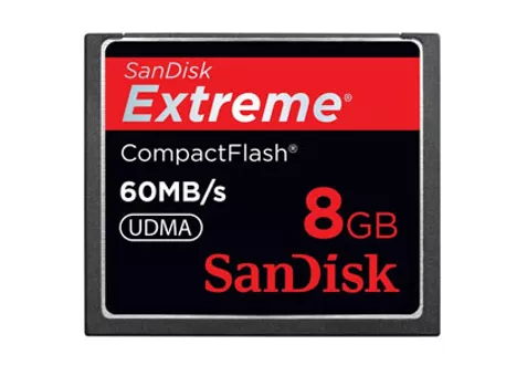 Фото: SanDisk CF card 8 Gb Extreme (60Mb/s)