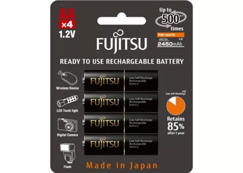 Фото: Fujitsu AA 2450 mAh 4BP Ni-Mh READY 2 USE (HR-3UTHCEX (4B))
