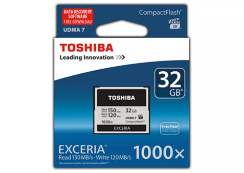 Фото: Toshiba Compact Flash 32 Gb 1000x R150 W120MB/s (CF-032GTGI(8))