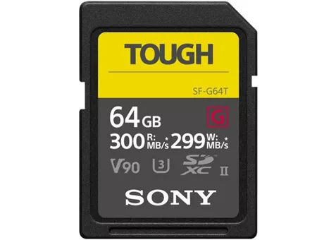 Фото: Sony 64GB SDXC C10 UHS-II U3 V90 R300/W299MB/s Tough (SF-G64T)