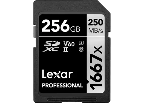 Фото: Lexar 256 GB SDXC UHS-II U3 V60 Professional 1667x LSD256CB1667