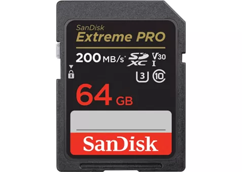 Фото: SanDisk SDXC 64GB UHS-I U3 R200/W90MB/s Extreme Pro V30 (SDSDXXU-064G-GN4IN)