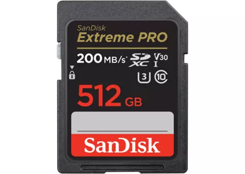 Фото: SanDisk SDXC Extreme Pro Pro U3 4K V30 R200 W140 (SDSDXXD-512G-GN4IN)