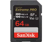 Фото: SanDisk SDXC 64GB Extreme Pro V60 C10 UHS-II U3 R280/W100MB/s (SDSDXEP-064G-GN4IN)