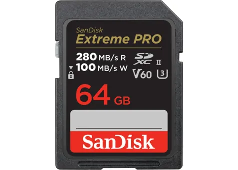 Фото: SanDisk SDXC 64GB Extreme Pro V60 C10 UHS-II U3 R280/W100MB/s (SDSDXEP-064G-GN4IN)