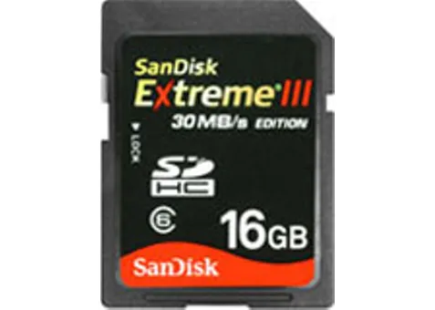 Фото: SanDisk SDHC Extreme 16Gb (30 Mb/s)