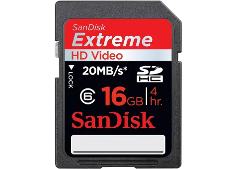 Фото: SanDisk SDHC Extreme Video HD 16Gb