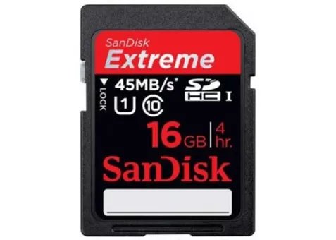Фото: SanDisk SDHC Extreme UHS 16Gb (45 Mb/s)