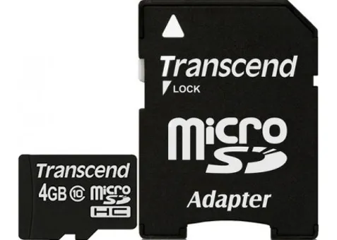 Фото: Transcend microSDHC 4 GB Class 10 + SD adapter