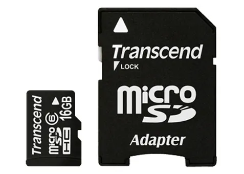 Фото: Transcend microSDHC 16 GB card Class 6+SD adapter