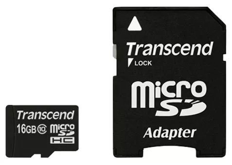 Фото: Transcend MicroSDHC 16 GB Class 10 + SD (TS16GUSDHC10)